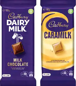 IGA Cadbury Chocolate Block 160‑190g Selected Varieties offer