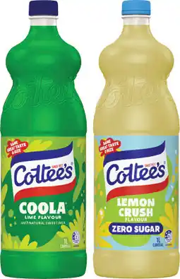 IGA Cottee’s Cordial Selected Varieties offer