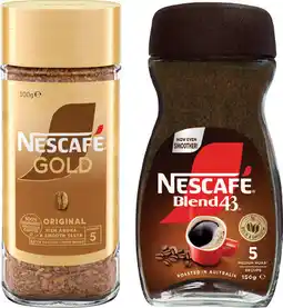 IGA Nescafé Blend 43 Instant Coffee 150g or Gold 100g Selected Varieties offer