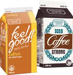 IGA Farmers Union Milk Feel Good! Coffe or Iced Coffee Strong 600mL offer