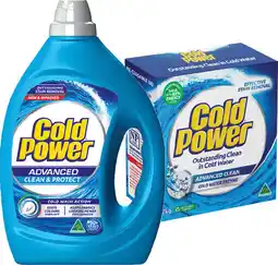 IGA Cold Power Laundry Liquid 2 Litre or Powder 2kg Selected Varieties offer