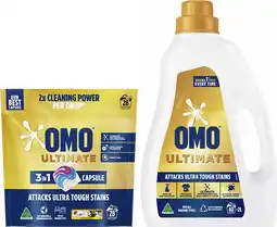IGA OMO Ultimate Laundry Capsules 28 Pack, Powder 2kg or Liquid 2 Litre Selected Varieties offer