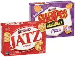 IGA Arnott’s Shapes 130‐190g or Jatz Clix 250g Selected Varieties offer