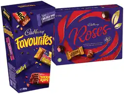 IGA Cadbury Chocolate Roses 225g or Favourites 264‑265g Selected Varieties offer