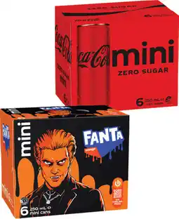 IGA Coca-Cola, Fanta Mini or Mount Franklin Lightly Sparkling 6x250mL Selected Varieties offer