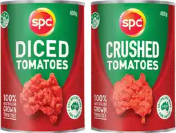 IGA SPC Diced or Crushed Tomatoes 400‑410g Selected Varieties offer