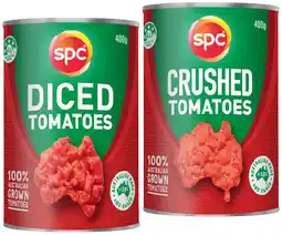 IGA SPC Diced or Crushed Tomatoes 400‐410g Selected Varieties offer