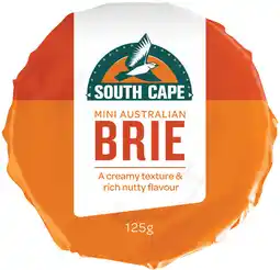 IGA South Cape Mini Brie or Camembert Cheese 125g offer