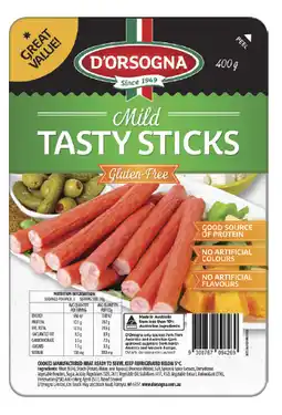 IGA D’Orsogna Tasty Sticks Selected Varieties offer
