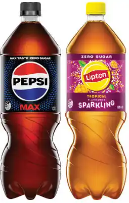 IGA Pepsi, Solo or Lipton Sparkling Ice Tea 1.25 Litre Selected Varieties offer