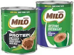 IGA Nestlé Milo Protein or Milo Restore Overnight 440g offer