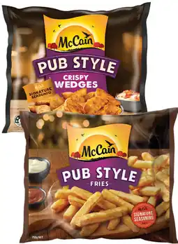 IGA McCain Pub Style Wedges or Fries 750g Selected Varieties offer