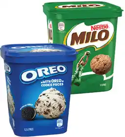 IGA Nestlé Milo or Oreo Ice Cream 1.2 Litre offer