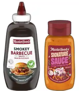 IGA MasterFoods Tomato, Barbecue Squeezy Sauce 500mL or No Rules Sauce 250mL Selected Varieties offer