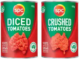 IGA SPC Diced or Crushed Tomatoes 400g offer