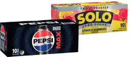 IGA Pepsi, Solo or Schweppes 10x375mL Selected Varieties offer
