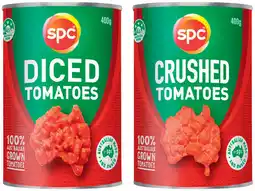 IGA SPC Diced or Crushed Tomatoes 400‑410g Selected Varieties offer