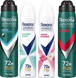 IGA Rexona Advanced Protection 72hr Antiperspirant Spray Selected Varieties offer