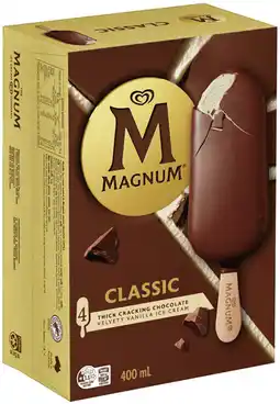 IGA Streets Magnum Ice Cream 4 Pack or Mini 6 Pack Selected Varieties offer