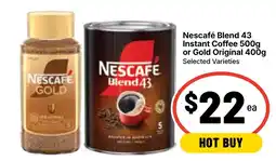 Ritchies Nescafe Blend 43 or Gold Original offer