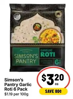 Ritchies Simson's Pantry Garlic Roti offer