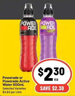 Ritchies Powerade or Powerade Active Water offer