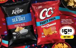 Ritchies Kettle Chips Sea Salt or CC's Tasty Cheese Party Size Chips offer
