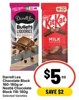 Ritchies Darrell Lea Chocolate Block or Nestlé Chocolate Block offer