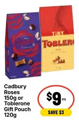 Ritchies Cadbury Roses or Toblerone Gift Pouch offer