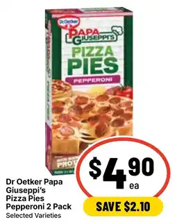 Ritchies Dr Oetker Papa Giuseppi's Pizza Pies Pepperoni offer