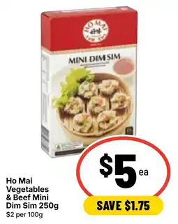 Ritchies Ho Mai Vegetables & Beef Mini Dim Sim offer