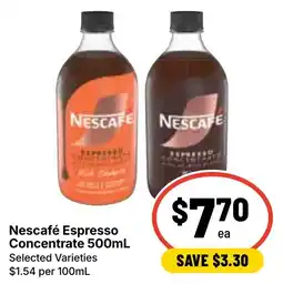 Ritchies Nescafé Espresso Concentrate offer