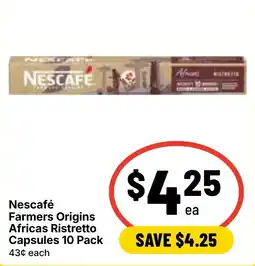 Ritchies Nescafé Farmers Origins Africas Ristretto Capsules offer