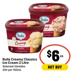 Ritchies Bulla Creamy Classics Ice Cream offer