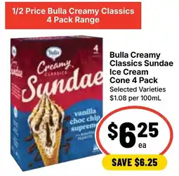 Ritchies Bulla Creamy Classics Sundae Ice Cream Cone offer