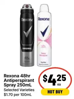 Ritchies Rexona 48hr Antiperspirant Spray offer