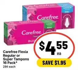 Ritchies Carefree Flexia Tampons offer