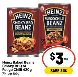 Ritchies Heinz Baked Beans Smoky BBQ or Fuego Chilli offer