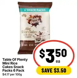 Ritchies Table Of Plenty Mini Rice Cakes Snack Packs 6 Pack offer