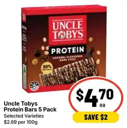 Ritchies Uncle Tobys Protein Bars offer
