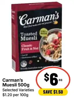 Ritchies Carman's Muesli offer