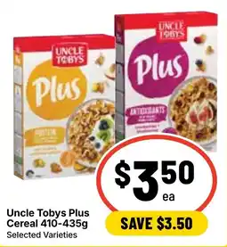 Ritchies Uncle Tobys Plus Cereal offer