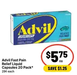 Ritchies Advil Fast Pain Relief Liquid Capsules offer