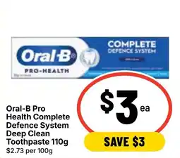 Ritchies Oral-B Pro Health Complete Defence System Deep Clean Toothpaste offer