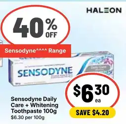 Ritchies Sensodyne Daily Care + Whitening Toothpaste offer