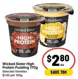 Ritchies Wicked Sister High Protein Pudding offer