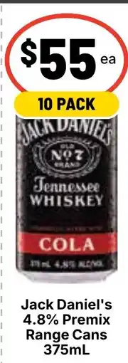 Ritchies Jack Daniel's Tennessee Whiskey Cola offer