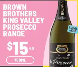 Ritchies Brown Brothers King Valley Prosecco offer