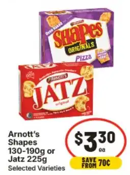 IGA Arnott's Shapes or Jatz offer