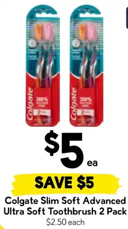 Drakes Colgate Slim Soft Advanced Ultra Soft Toothbrush offer